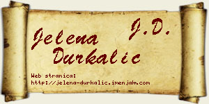 Jelena Durkalić vizit kartica